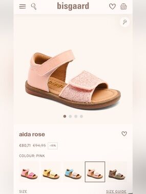 Bisgaard Aida sandal - rose - EU29/ US 11.5